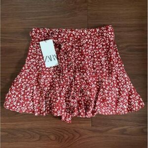 ZARA Floral Skort